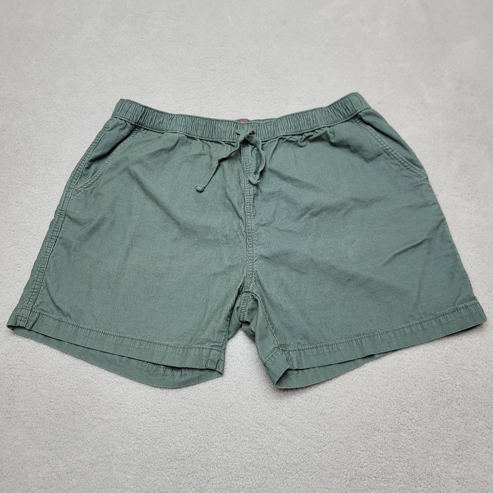Levi's XX Chino Easy Short Mens XL Green Corduroy Elastic Waist Preppy Surf